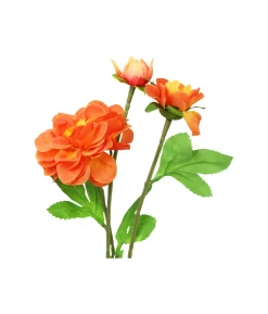 Orange Dahlia Flower Stem 62cm
