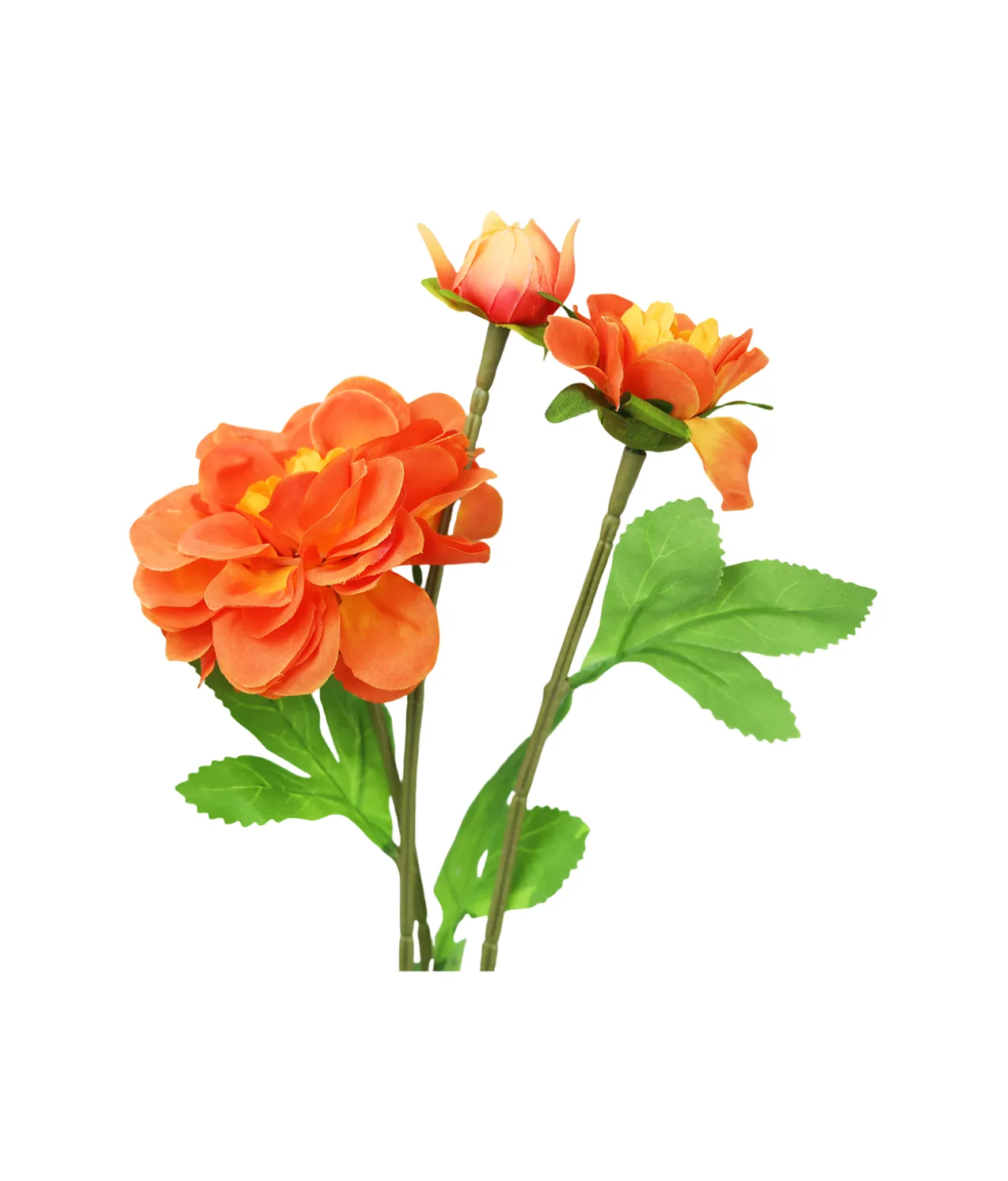 Orange Dahlia Flower Stem 62cm