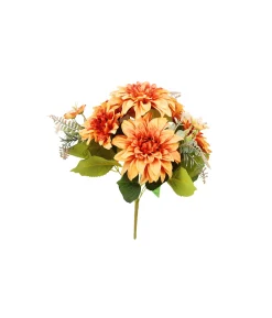 Orange Dahlia 9 Head 43cm