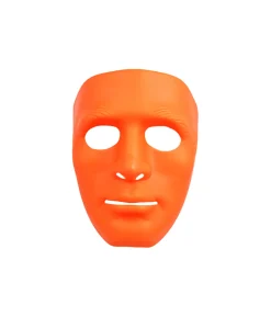 Orange Full Face Plastic Mask