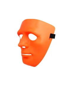 Orange Full Face Plastic Mask