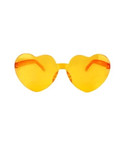 Orange Heart Shape Glasses