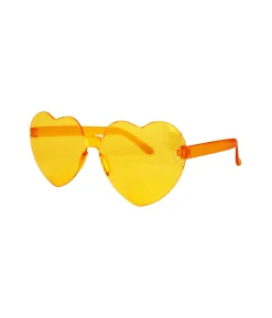 Orange Heart Shape Glasses