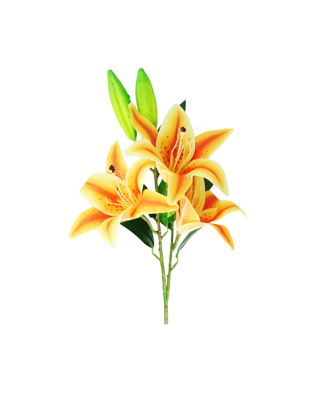 Orange Lily Stem 82cm