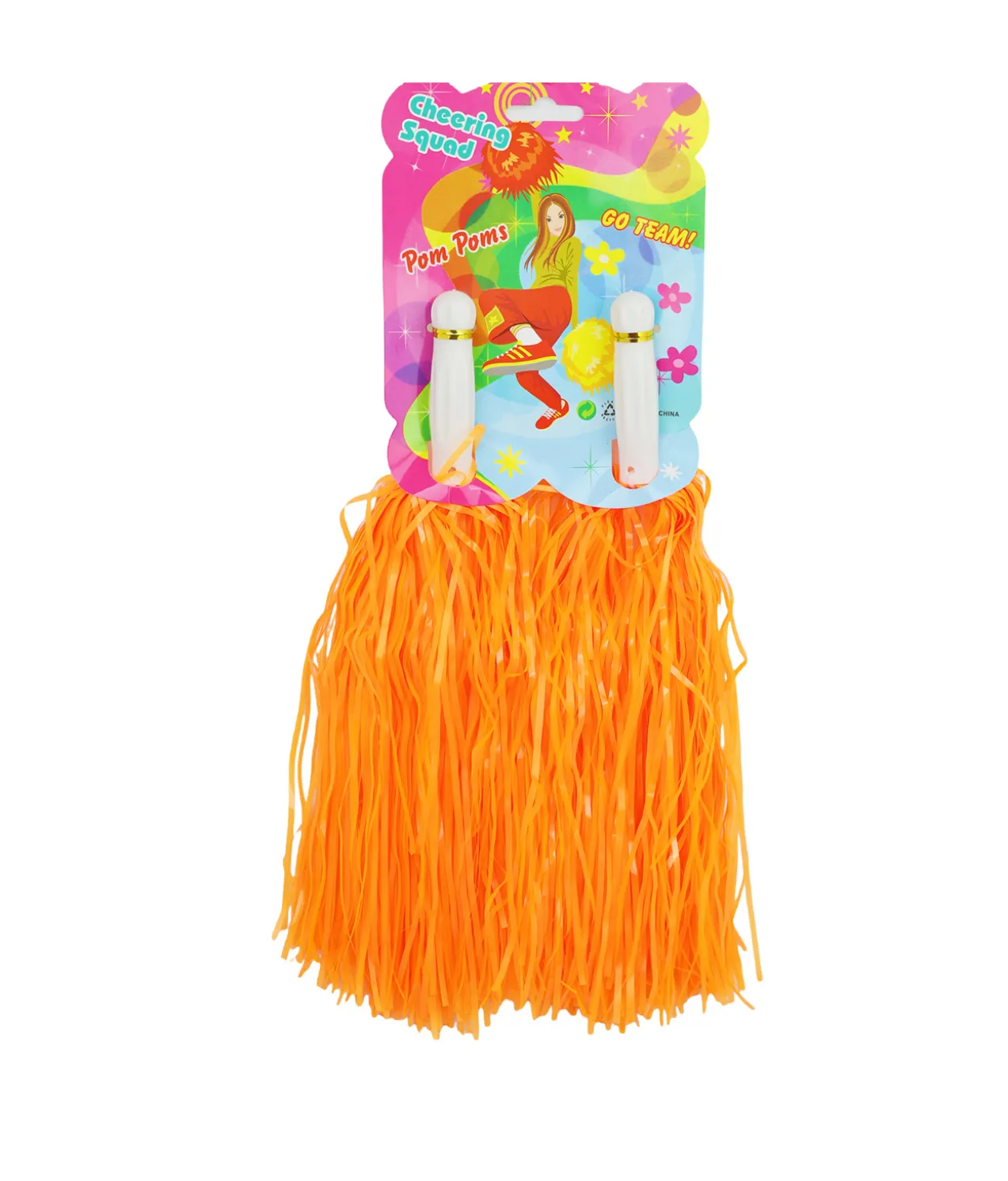 Orange Neon Pompoms
