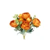 Orange Peony 11 Branch 8 Head 48cm