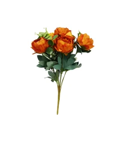 Orange Peony 11 Branch 8 Head 48cm