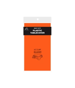 Orange Plastic Tablecover 137x274cm
