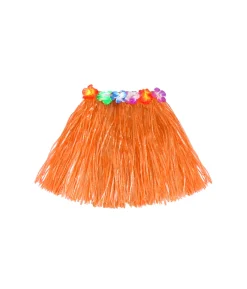 Orange Short Hula Skirt 40cm