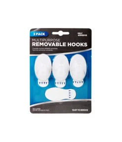 Oval Removable Hooks 3pk