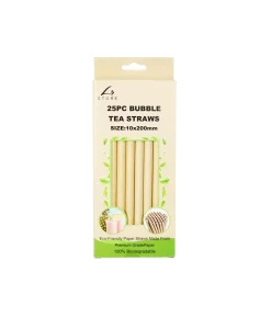 Paper Bubble Tea Straws 25pk