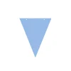 Paper Flag Banner With Ribbon Light Blue 8pk