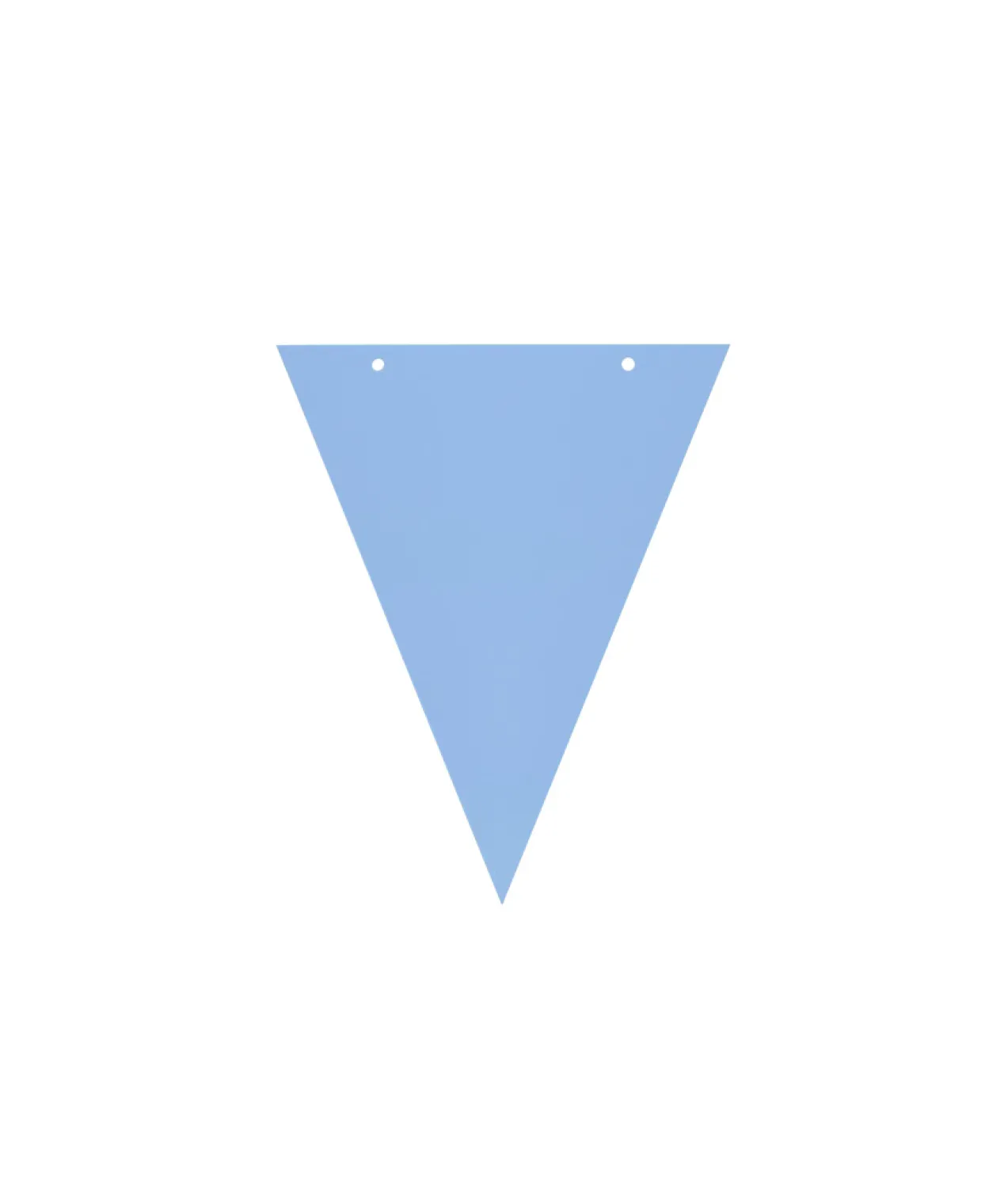 Paper Flag Banner With Ribbon Light Blue 8pk