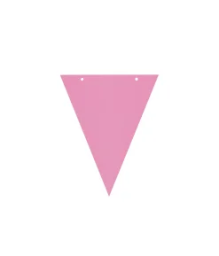 Paper Flag Banner With Ribbon Light Pink 8pk