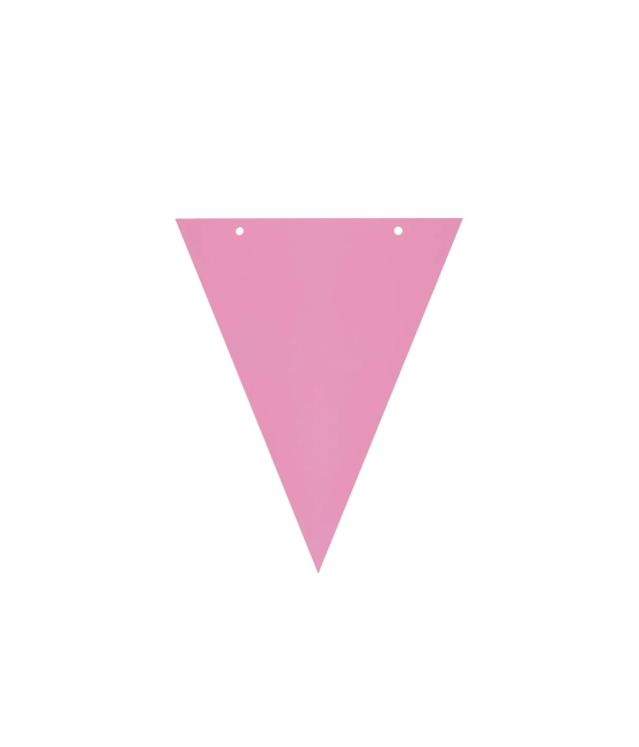 Paper Flag Banner With Ribbon Light Pink 8pk