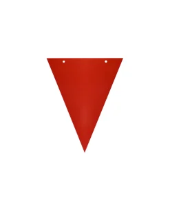 Paper Flag Banner With Ribbon Red 8pk
