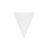 Paper Flag Banner With Ribbon White 8pk