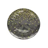Paper Plate Black With Gold Dots 12pc x 7in