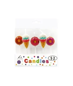 Party Donut Candles 5pk