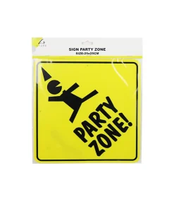 Party Zone Sign 25x25cm