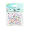 Pastel balls with Letter DIY Bead Ornament With White Rope 30g