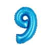 Pastel Blue Foil Number Balloon 9