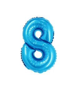 Pastel Blue Foil Number Balloon 8