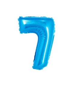 Pastel Blue Foil Number Balloon 7