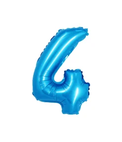 Pastel Blue Foil Number Balloon 4