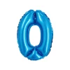 Pastel Blue Foil Number Balloon 0