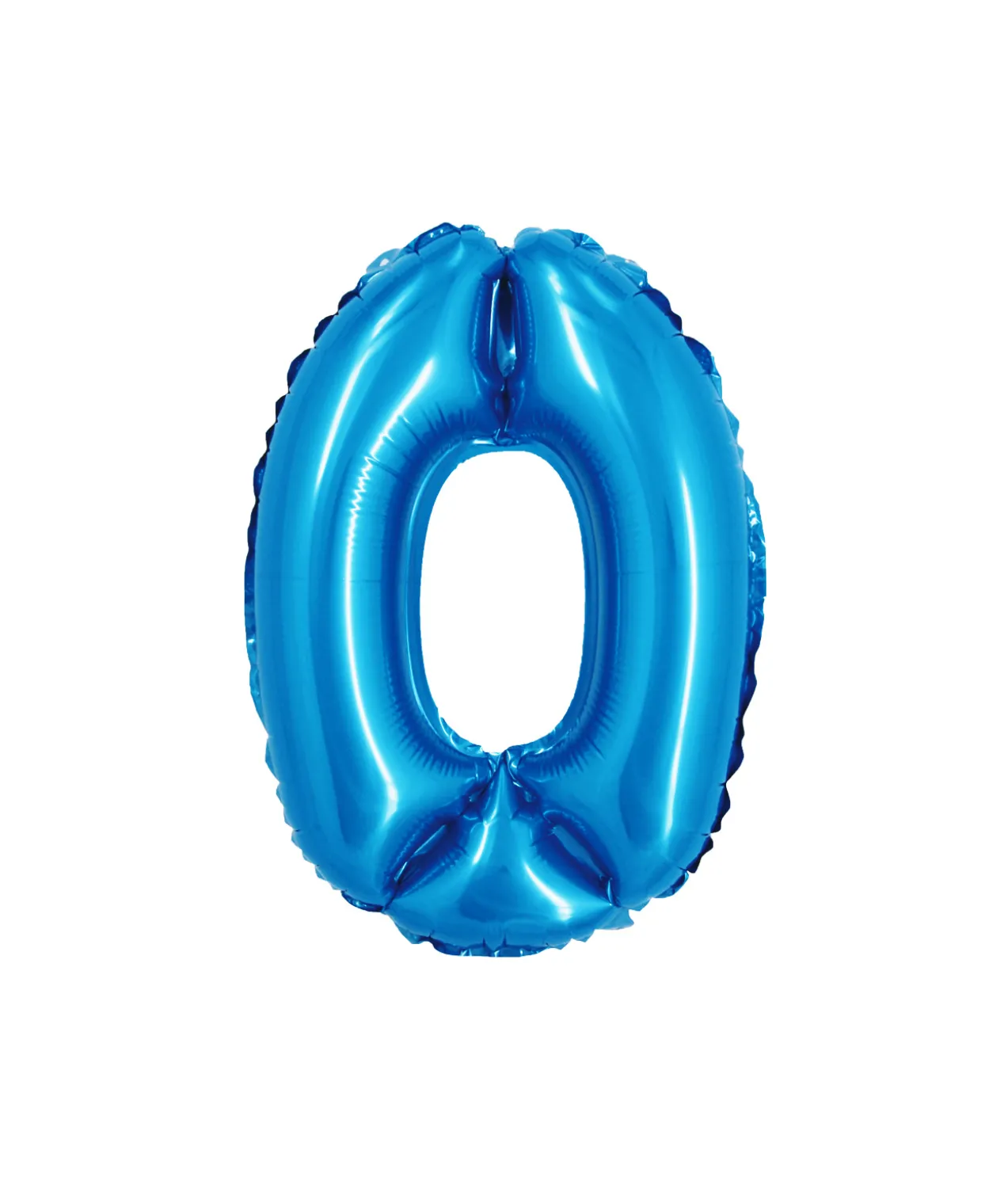 Pastel Blue Foil Number Balloon 0