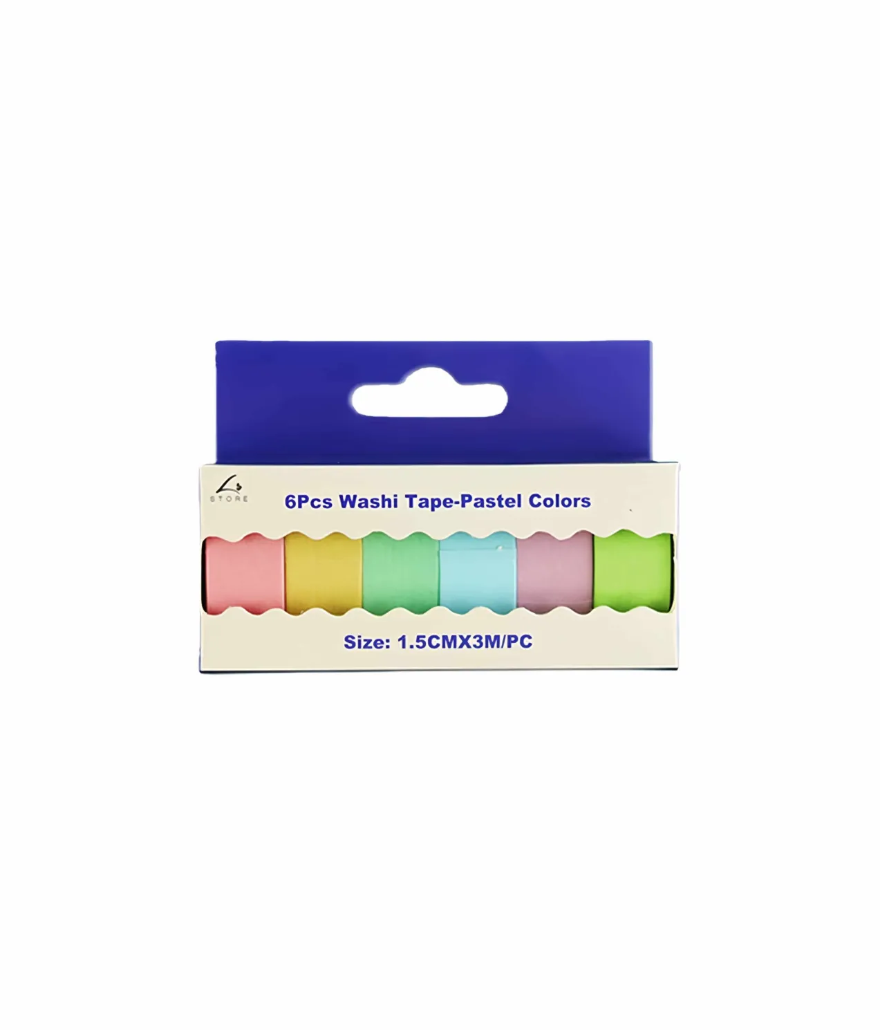 Pastel Colors Washi Tape 6pk