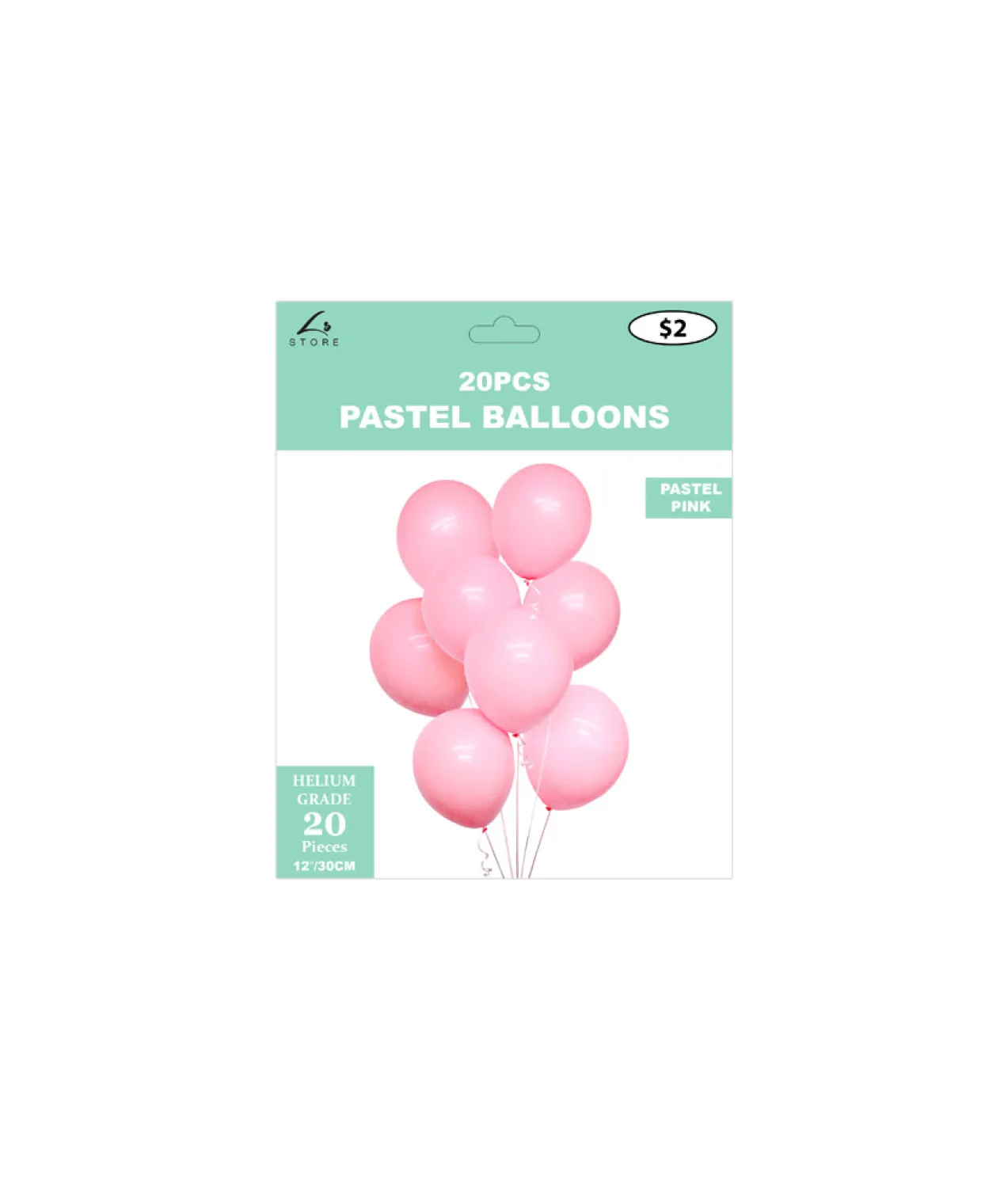 Pastel Pink Latex Balloons 12inch 20pk