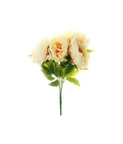 Peach 5 Head Peony 44cm