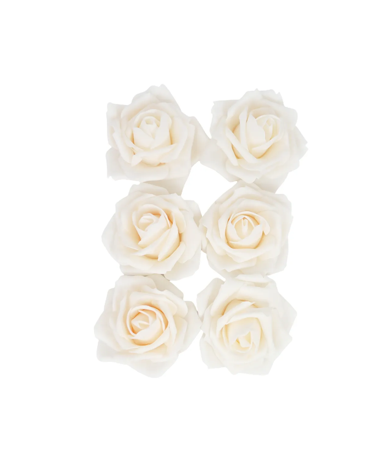Peach Rose Artificial Craft Flower 6pc 10cm