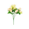 Peach Rose Bush 9 Heads 38cm
