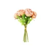 Peach Rose 7 Heads 30cm