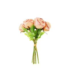 Peach Rose 7 Heads 30cm