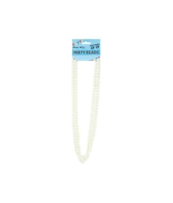 Pearl White Bead Necklaces 84cm 4pk