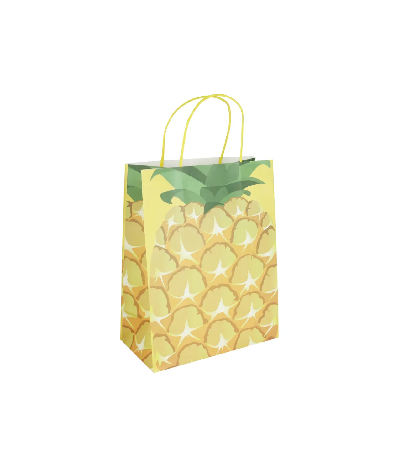 Pineapple Printed Paper Bags 27cm 3pk