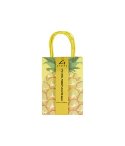 Pineapple Printed Paper Bags 21cm 4pk