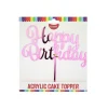 Pink Acrylic Happy Birthday Topper