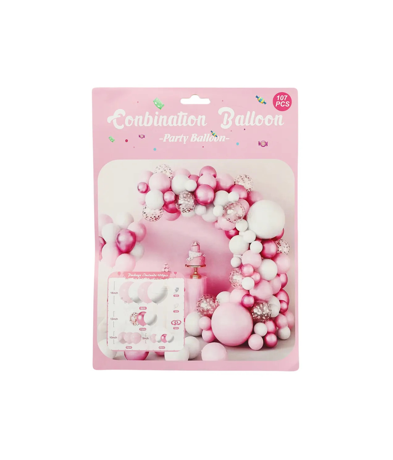 Pink Balloon Garland Kit 107pc
