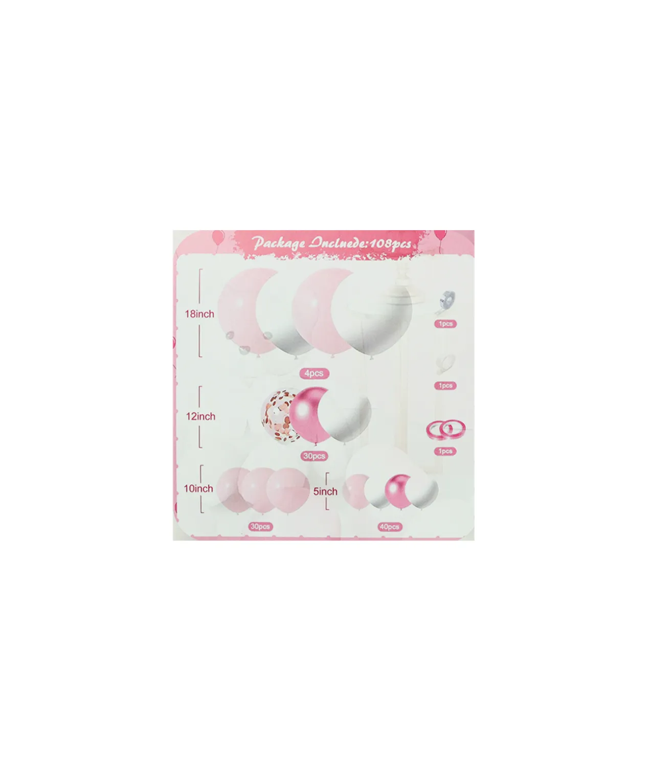 Pink Balloon Garland Kit 107pc
