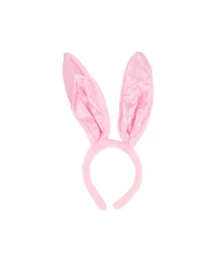 Pink Bunny Ears Plush Headband