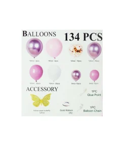 Pink Combination Party Balloon Garland Kit 134pc