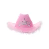 Pink Cowboy Hat With Feathers