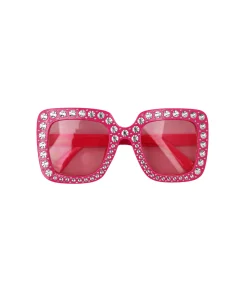 Pink Diamante Party Glasses