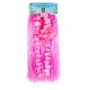 Pink Flowered Hawaiian Grass Skirt Set 5pc