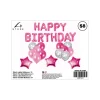 Pink Happy Birthday Balloons Assorted 28pc